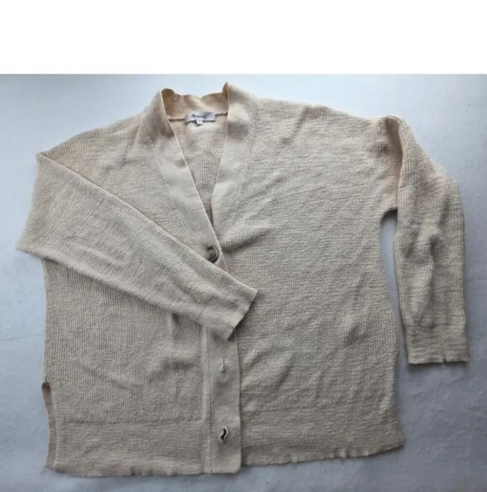 Madewell Ribbed Long Sleeve Button Down Cardigan Size Small